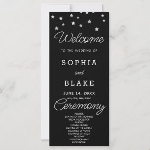 Sternenhochzeitsprogramm Schwarze Sterne