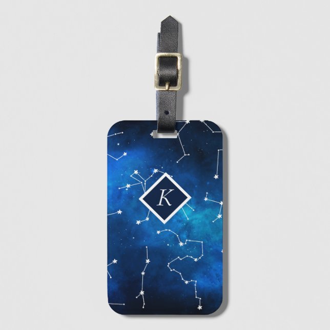 Sternenkarte Konstellation Galaxie Astronomie Lieb Gepäckanhänger (Vorderseite Vertikal)