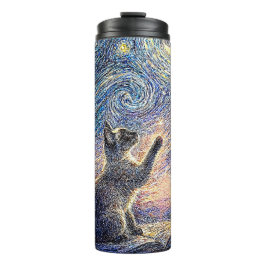 Sternenkater – Kunst im Stil von Van Gogh  Thermosbecher