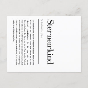 Sternenkind Karte Duden - Trauer Karte Mama