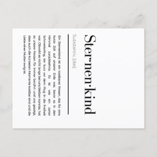 Sternenkind Karte Duden - Trauer Karte Mama