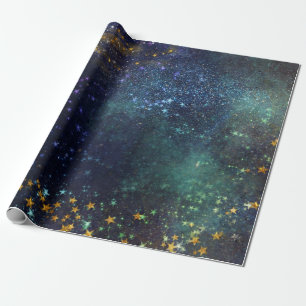 Sternenklare Galaxie-Packpapier-Rolle Geschenkpapier