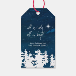 Sternenklare Nacht alle ist Ruhe, die alles helles Geschenkanhänger