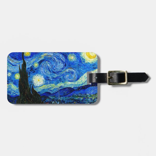 Sternenklare Nacht durch Van Gogh Gepäckanhänger (Vorderseite horizontal)