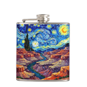 Sternenklare Nacht Grand Canyon Arizona Flachmann