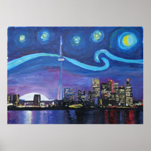 Sternenklare Nacht in Toronto Poster