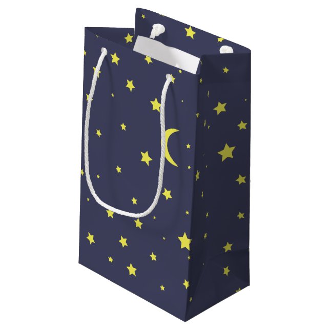 Sternenklare Nacht Kleine Geschenktüte (Rückseite Schrägansicht)