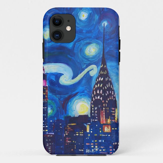 Sternenklare Nacht New York Case-Mate iPhone Hülle (Rückseite)