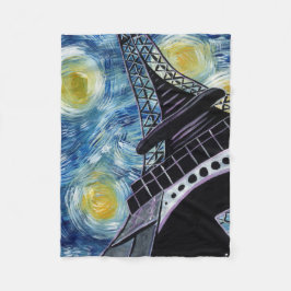 Sternenklare Nacht Paris Fleecedecke