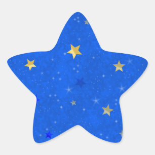 Sternenklare Nacht Stern-Aufkleber
