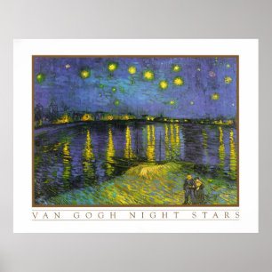 Sternenklare Nacht über der Rhône durch Vincent Poster