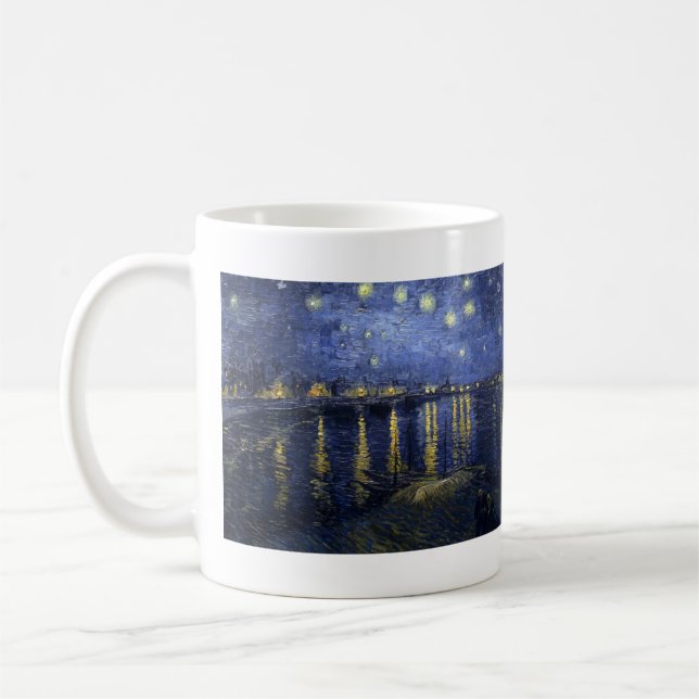 Sternenklare Nacht über der Rhône Kaffeetasse (Links)