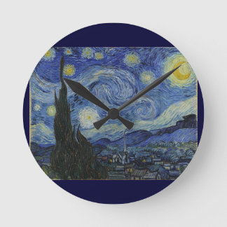 Sternenklare Nacht Van Gogh Runde Wanduhr