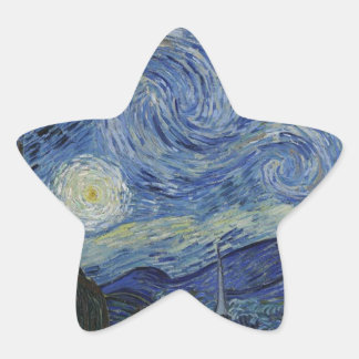 Sternenklare Nacht Van Gogh Stern-Aufkleber
