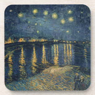 Sternenklare Nacht Vincent van Goghs   über der Getränkeuntersetzer