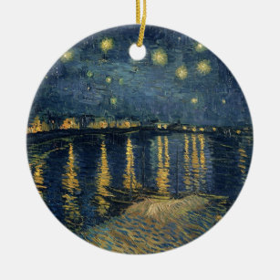 Sternenklare Nacht Vincent van Goghs   über der Keramik Ornament
