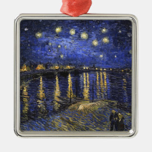 Sternenklare Nacht Vincent van Goghs über der Ornament Aus Metall