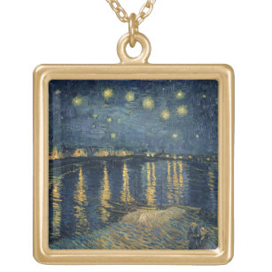 Sternenklare Nacht Vincent van Goghs   über der Vergoldete Kette