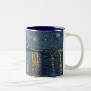 Sternenklare Nacht Vincent van Goghs   über der Zweifarbige Tasse