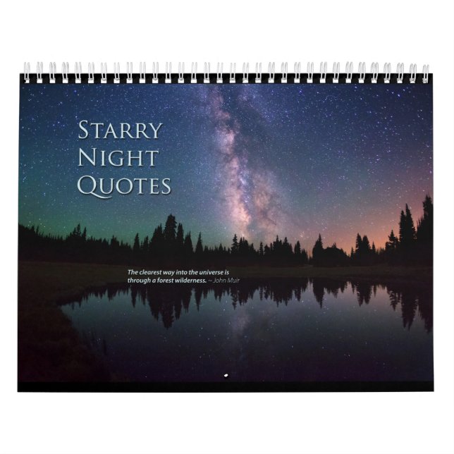 Sternenklare Nacht zitiert Kalender (Titelbild)