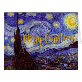 Sternenklare Nachtfrohe Weihnacht-Goldkunst Van