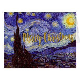 Sternenklare Nachtfrohe Weihnacht-Goldkunst Van