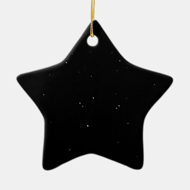 sternenklare Nachtweihnachtsverzierung Keramik Ornament (Vorne)