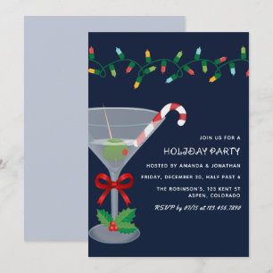 Sternenklare Weihnachtsfeier Cocktailparty Einladung