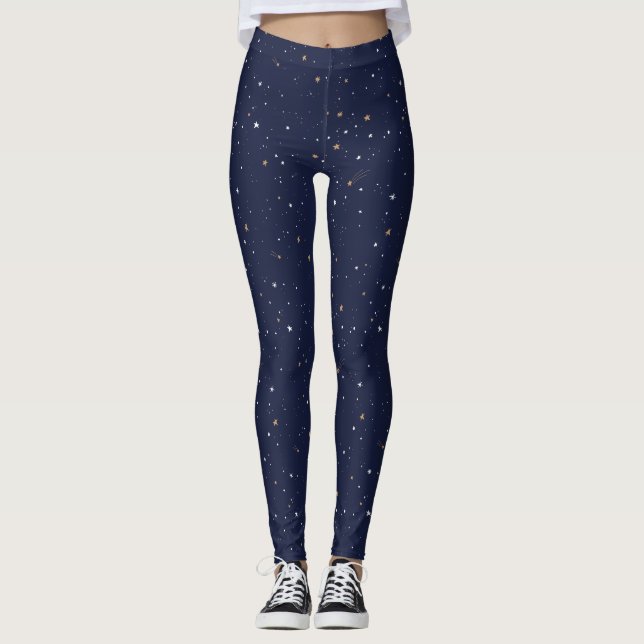 Sternenklarer Himmel-Druck Leggings (Vorderseite)