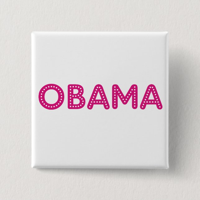 Sternenklarer Licht-Knopf Obama Button (Vorderseite)