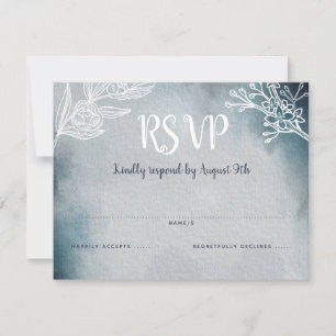 Sternenklarer Mondnacht-Monogramm-Hochzeits-RSVP RSVP Karte