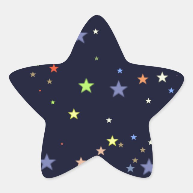 sternenklarer nächtlicher Himmel Stern-Aufkleber (Vorderseite)