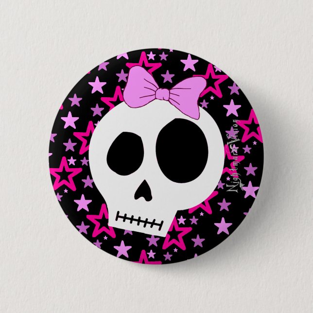 Sternenklarer Punkknopf Button (Vorderseite)