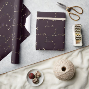 Sternenkonstellation der Astrologie Fisces kosmisc Geschenkpapier