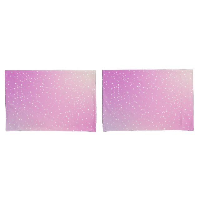 Sternenkonstellation der Astrologie Rosa Gradient  Kissenbezug (Vorderseite-Set)