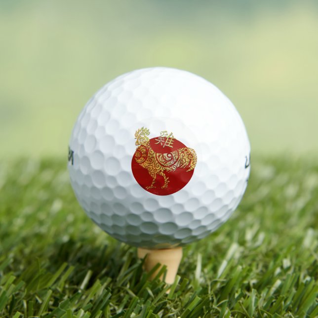 Sternenkonstellation des chinesischen Zodiac-Horos Golfball (Insitu T-Shirt)