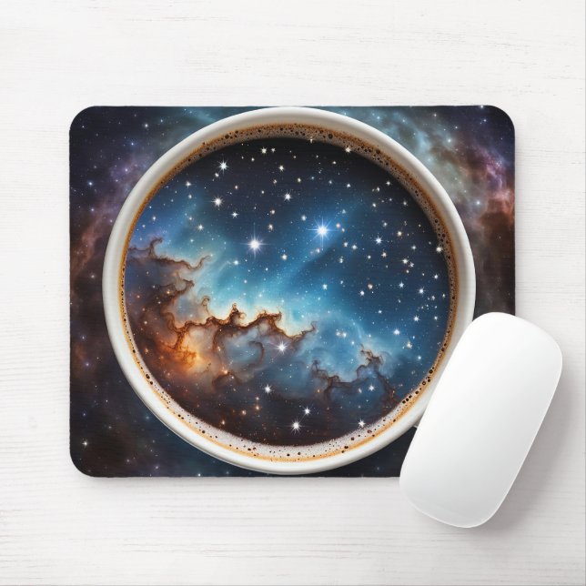 Sternenkonstellation in einer Tasse Kaffee Mousepad (Mit Mouse)