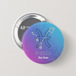 Sternenkonstellation Pisces Zodiac Sign Horoskop Button