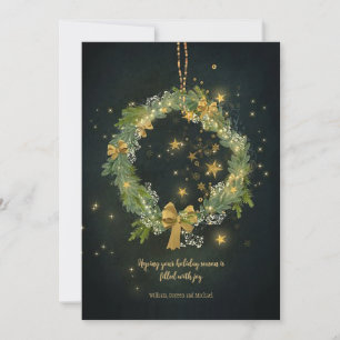 Sternenkranz-Weihnachtsgrußkarte Feiertagskarte