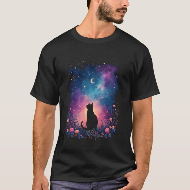 Sternenkunst der Katzen T-Shirt (Vorderseite)