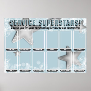 Sternenmitarbeiter des Monats Foto-Display Poster