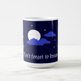 Sternenmond mit Wolken: Dunkelblau Kaffeetasse