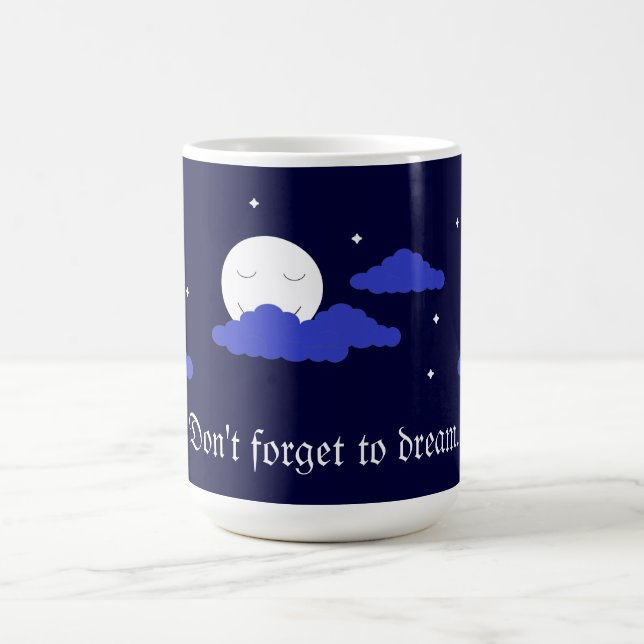 Sternenmond mit Wolken:  Dunkelblau Kaffeetasse (Mittel)