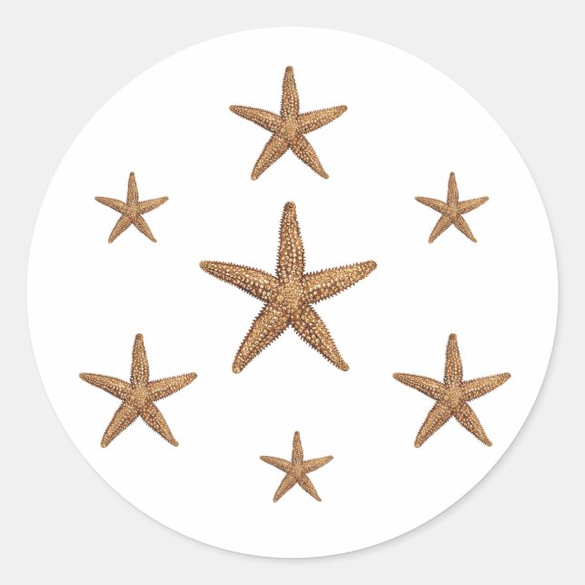 Sternenmuster (geometrisch) runder aufkleber (Vorderseite)