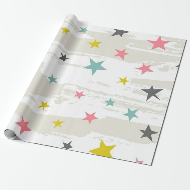 Sternenmuster Geschenkpapier (Ungerollt)