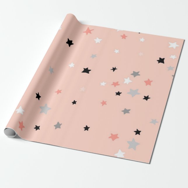 Sternenmuster Geschenkpapier (Ungerollt)
