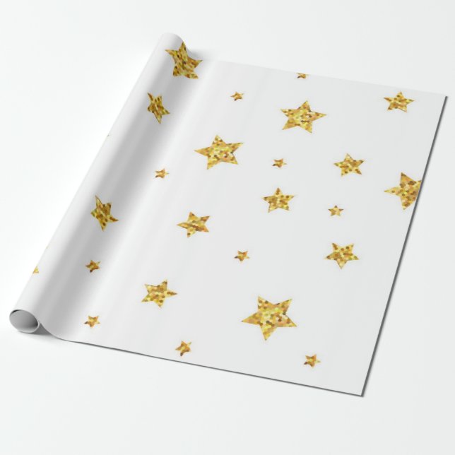 Sternenmuster Geschenkpapier (Ungerollt)