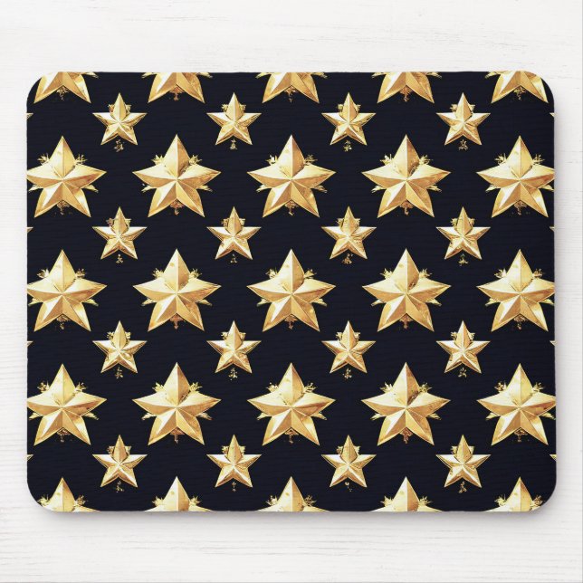 Sternenmuster in Gold Mousepad (Vorne)