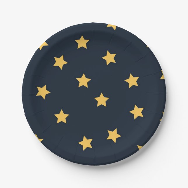 Sternenmuster Pappteller (Vorderseite)