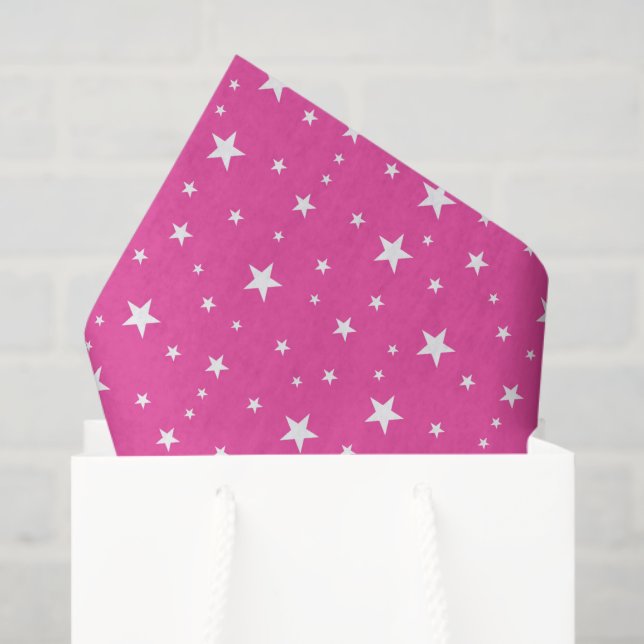 Sternenmuster Rosa Seidenpapier (Geschenktüte)